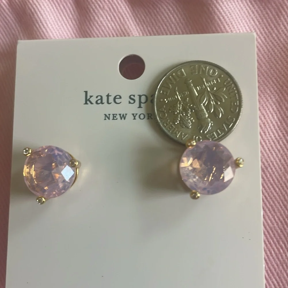 Kate Spade Light Pink Crystal Earrings - Picture 2 of 5